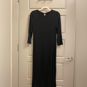 Rib knit midi dress